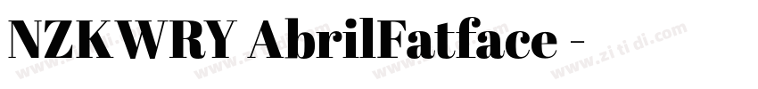 NZKWRY AbrilFatface 字体转换